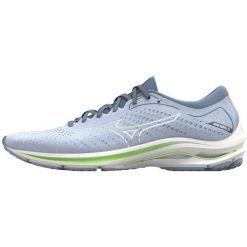 Kobieta bieganie buty Mizuno Wave Rider 25, Zielony. Zielone obuwie sportowe damskie Mizuno, z materiału, bez zapięcia, do biegania, mizuno wave. Za 534.00 zł.