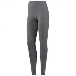 Spodnie sportowe damskie Reebok EL Leggings. Szare spodnie dresowe damskie Reebok, bez wzorów. Za 152.00 zł.