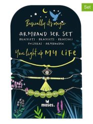 Moses. Bransoletki (3 szt.) w kolorze limonkowym - dł. 23 cm rozmiar: onesize. Żółte bransoletki damskie Moses, metalowe. Za 50.45 zł.