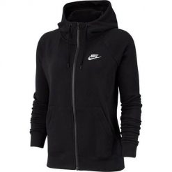 Bluza sportowa damska Nike Wmns Essential FZ Fleece. Czarne bluzy damskie Nike, bez wzorów, z kapturem. Za 378.00 zł.