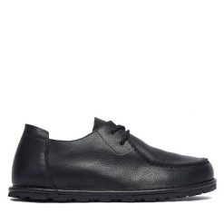 Półbuty Birkenstock. Czarne półbuty damskie Birkenstock, bez wzorów, bez obcasa, na płaskiej podeszwie, bez zapięcia. Za 719.99 zł.