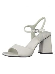 Marco Tozzi Sandały w kolorze kremowym rozmiar: 39. Brązowe sandały damskie Marco Tozzi, bez wzorów, z otwartym noskiem, bez obcasa, na koturnie, bez zapięcia. Za 97.51 zł.