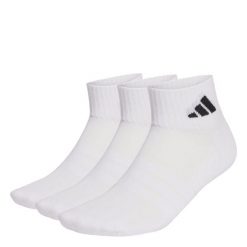 SKARPETY CUSHIONED SPORTSWEAR ANKLE SOCKS, 3 PARY. Białe skarpetki damskie Adidas, bez wzorów, z bawełny. Za 54.95 zł.