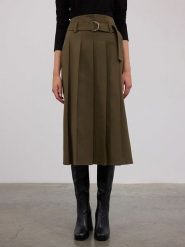 BGN Spódnica w kolorze oliwkowym rozmiar: 36. Brązowe spódnice damskie BGN, na co dzień, bez wzorów, z tkaniny, midi. Za 154.07 zł.