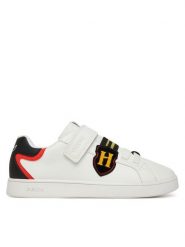 Geox Sneakersy J Eclyper J56LSB 000BC C0404 D Biały. Białe buty sportowe chłopięce Geox, ze skóry, bez zapięcia. Za 179.99 zł.