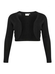 KAFFE curve Bolerko "Asta" w kolorze czarnym rozmiar: XL. Czarne swetry klasyczne damskie KAFFE curve, xl, bez kołnierzyka. Za 104.99 zł.