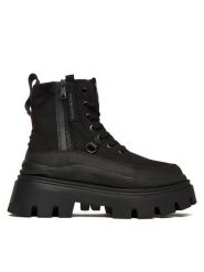 Palladium Trzewiki Pallasquad Zip Tx 99532-008-M Czarny. Czarne botki damskie Palladium, z materiału, bez obcasa, na płaskiej podeszwie, bez zapięcia. Za 389.99 zł.