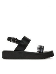 Calvin Klein Jeans Sandały V4A2-82053-0371X S Czarny. Czarne sandały dziewczęce Calvin Klein Jeans, z jeansu, bez obcasa, bez zapięcia. Za 279.99 zł.
