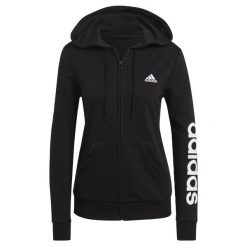 Damska bluza zapinana na zamek z kapturem adidas Essentials Logo. Białe bluzy damskie Adidas, s, bez wzorów, z polaru, z kapturem. Za 213.00 zł.