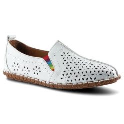 Białe Półbuty Damskie Artiker Wygodne Lekkie Buty. Białe półbuty damskie Artiker, na lato, bez wzorów, z gumy, bez obcasa, bez zapięcia. Za 159.00 zł.