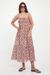 Sukienka z jedwabiem Alisso MAX MARA BEACHWEAR. Sukienki damskie Max Mara Beachwear, bez wzorów, bez ramiączek. Za 1,769.00 zł.