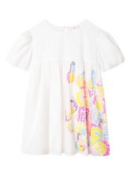 Billieblush Sukienka U12817 Biały Regular Fit. Białe sukienki dziewczęce Billieblush, bez wzorów, z syntetyku, bez ramiączek, proste. Za 399.99 zł.