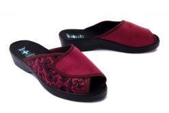 ADANEX 308/1VVD BIO 26819 bordowy, kapcie damskie. Czerwone kapcie damskie Adanex. Za 65.99 zł.