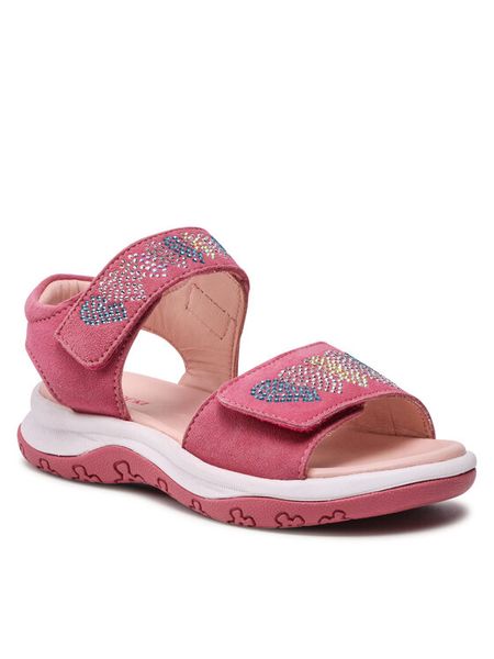 Lasocki Kids Sandały CI12-FLOWER-01 Różowy. Czerwone sandały dziewczęce Lasocki Kids, ze skóry, bez obcasa, bez zapięcia. Za 149.99 zł.