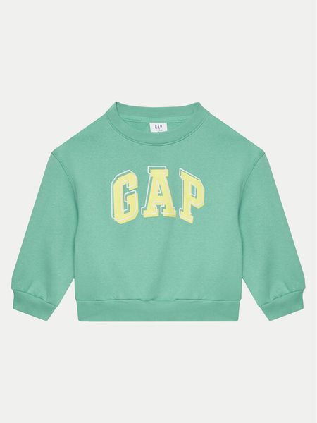 Gap Bluza 746173-00 Zielony Relaxed Fit. Zielone bluzy dziewczęce GAP, bez wzorów, z bawełny, bez ramiączek, bez kaptura. Za 99.99 zł.