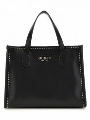Guess Torebka w kolorze czarnym - 25 x 33 x 12 cm rozmiar: onesize. Czarne torebki klasyczne damskie Guess, z materiału, przez ramię, bez dodatków. Za 460.12 zł.