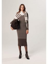 Rodier Sukienka w kolorze jasnobrązowym rozmiar: L. Brązowe sukienki damskie Rodier, bez wzorów, z wełny, klasyczne, bez ramiączek. Za 295.99 zł.