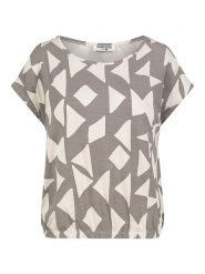 Sublevel Koszulka w kolorze szaro-białym rozmiar: S. Szare koszulki damskie Sublevel, s, bez wzorów, bez kołnierzyka, bez ramiączek. Za 48.39 zł.