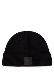 HUGO czapka z dzianiny - Sential Kobiety wełna ze strzyży czarny, ONE SIZE. Czarne czapki damskie Hugo, bez wzorów, z dzianiny. Za 179.95 zł.