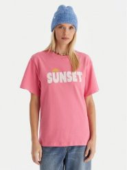 Roxy T-Shirt Sunnyoversize Easy ERJZT06033 Różowy Oversize. Czerwone t-shirty damskie Roxy, xs, bez wzorów, z bawełny, bez kołnierzyka. Za 139.99 zł.