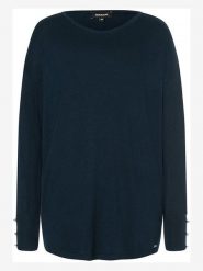 More & More Sweter w kolorze granatowym rozmiar: 38. Niebieskie swetry klasyczne damskie More & More, bez kołnierzyka. Za 180.49 zł.