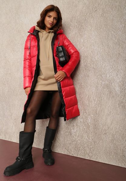 Czerwona Kurtka Cilitheme. Czerwone kurtki damskie Renee, l, bez wzorów, z tkaniny. Za 179.99 zł.