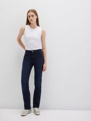 MAVI Dżinsy "Kendra" - Regular fit - w kolorze granatowym rozmiar: W32/L28. Niebieskie jeansy damskie Mavi, z podwyższonym stanem. Za 154.95 zł.