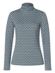 More & More Koszulka w kolorze błękitno-czarnym rozmiar: 42. Czarne bluzki damskie More & More, bez wzorów, bez kołnierzyka, bez ramiączek. Za 78.10 zł.