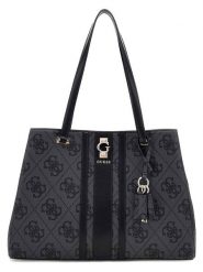 Guess Shopper bag w kolorze antracytowym - 38 x 27 x 12 cm rozmiar: onesize. Czarne shopper bag Guess, z aplikacjami, z materiału, na ramię, bez dodatków. Za 491.99 zł.