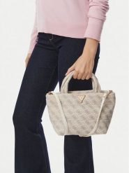 Guess Torebka J6BZ06 W3969 Kremowy. Białe kuferki damskie Guess, bez dodatków. Za 324.99 zł.