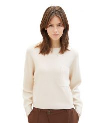 Tom Tailor Sweter w kolorze kremowym rozmiar: XL. Brązowe swetry klasyczne damskie Tom Tailor, s, z wiskozy, bez kołnierzyka. Za 74.46 zł.