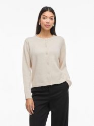 Vila Kardigan "Viliga" w kolorze beżowym rozmiar: XS. Brązowe kardigany damskie Vila, s, bez wzorów, z materiału. Za 57.33 zł.