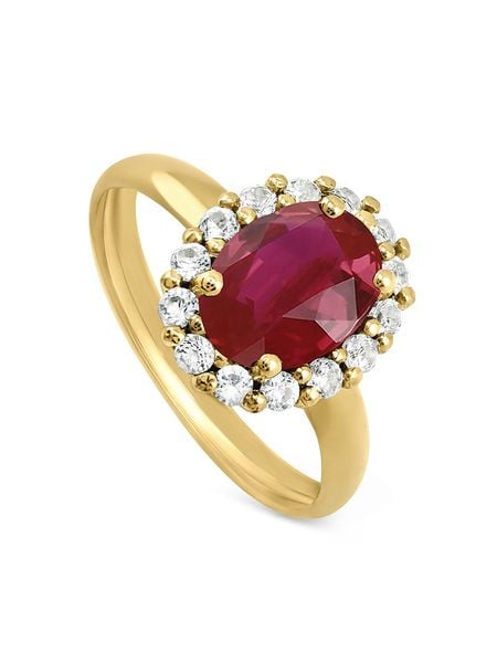 OR Carats Złoty pierścionek z kamieniami szlachetnymi rozmiar: 52. Czerwone pierścionki damskie OR Carats, z rubinem, złote. Za 1,114.95 zł.