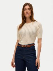 Vero Moda Sweter Morena 10321893 Beżowy Slim Fit. Brązowe swetry klasyczne damskie Vero Moda, m, z bawełny, bez kołnierzyka. Za 139.99 zł.