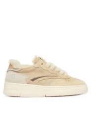 D.A.T.E. Sneakersy Torneo Pure Fur Mono W431-TPF-MN Beżowy. Brązowe obuwie sportowe damskie D.A.T.E., ze skóry, bez zapięcia. Za 1,029.00 zł.