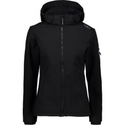 Kurtka softshell damska CMP Wilma Jacket Zip Hood. Czarne kurtki sportowe damskie CMP, l, bez wzorów, z softshellu, bez kaptura. Za 287.99 zł.