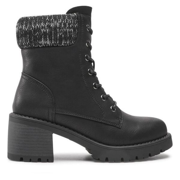 Trzewiki Clara Barson. Czarne botki damskie Clara Barson, bez obcasa, na słupku, bez zapięcia. Za 179.99 zł.