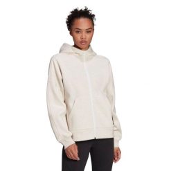 Bluza damska Adidas Sportswear Studio Lounge Fleece Hooded Full-Zip Hoodie. Brązowe bluzy damskie Adidas, s, bez wzorów, z bawełny, bez kaptura. Za 312.00 zł.