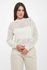 Sweter damski ażurowy z cekinami PESERICO. Swetry klasyczne damskie Peserico, bez kołnierzyka. Za 1,759.00 zł.