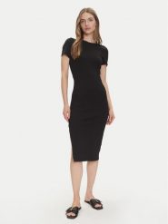 ONLY Sukienka codzienna Belfast 15348755 Czarny Slim Fit. Czarne sukienki damskie Only, bez wzorów, z bawełny, bez ramiączek. Za 99.99 zł.