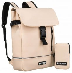 Plecak damski Peterson PTN EB97 beżowy. Brązowe plecaki Peterson, bez wzorów, z syntetyku. Za 115.99 zł.