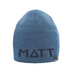 Czapka MATT Runwarm. Niebieskie czapki damskie Matt, bez wzorów, z materiału. Za 106.95 zł.