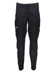 Jack Wolfskin Spodnie funkcyjne Zipp-Off "Hikeout" w kolorze czarnym rozmiar: 38. Czarne spodnie dresowe damskie Jack Wolfskin, bez wzorów, z materiału. Za 311.12 zł.
