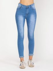 Tantra Dżinsy - Slim fit - w kolorze błękitnym rozmiar: XL. Niebieskie jeansy damskie Tantra, z podwyższonym stanem. Za 109.78 zł.