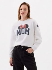 GAP Bluza w kolorze białym rozmiar: L. Białe bluzy damskie GAP, l, bez wzorów, bez kaptura. Za 108.74 zł.