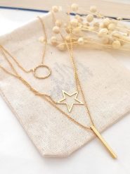 Atelier MIU Pozłacany naszyjnik z elementami ozdobnymi - dł. 55 cm rozmiar: onesize. Żółte naszyjniki damskie atelier MIU, pozłacane. Za 61.60 zł.