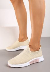 Beżowe Buty Sportowe Jynynore. Brązowe obuwie sportowe casual damskie Born2be. Za 39.99 zł.