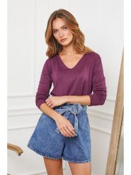 Joséfine Wełniany sweter "Abi" w kolorze fioletowym rozmiar: L. Różowe swetry klasyczne damskie Joséfine, l, z wełny, bez kołnierzyka. Za 131.12 zł.