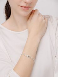 Pandora Srebrna bransoletka z cyrkoniami rozmiar: 18. Szare bransoletki damskie Pandora, srebrne. Za 744.98 zł.