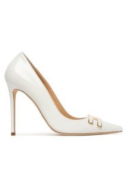 Elisabetta Franchi Szpilki SA14B61E2 Biały. Białe szpilki damskie Elisabetta Franchi, bez wzorów, z lakierowanej skóry, bez obcasa, na szpilce, bez zapięcia. Za 3,429.00 zł.